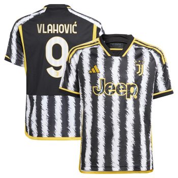 Duan Vlahovi? Juventus Youth 2023/24 Home Replica Jersey - Black
